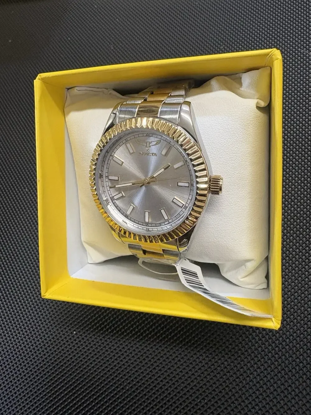 Invicta Specialty I Men’s Watch 40mm Gold Steel Silver Dial New In Box